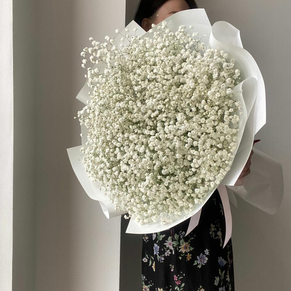 Букет из белых гипсофил 15 веток