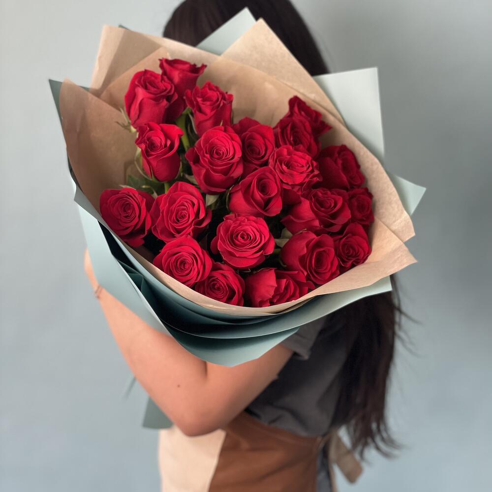 Красные розы 21 шт