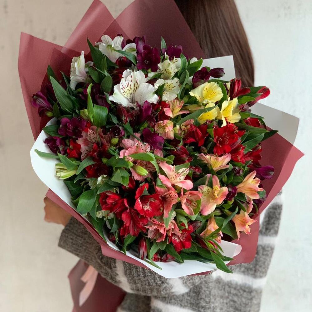 Микс большой букет альстромерии